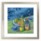 Modern Wall Art – Vibrant Still Life with Bottles and Fruit