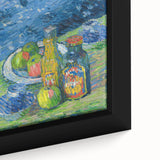 Modern Wall Art – Vibrant Still Life with Bottles and Fruit