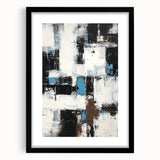 Abstract strokes frame featuring a modern black mat, providing a sleek and stylish backdrop for artwork. Ideal for contemporary home decor enthusiasts seeking a minimalist touch.