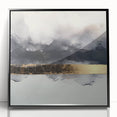 Framed acrylic artwork showcasing abstract strokes in varying shades of black and grey, adding a modern touch to home decor. Perfect for contemporary interiors.