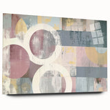 Abstract acrylic glass artwork showcasing vibrant strokes in a modern design, viewed from the side. Perfect for contemporary home decor and art enthusiasts.