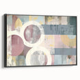 Framed canvas art showcasing abstract black strokes on a textured background, viewed from the side. Ideal for modern decor, adding elegance to any space.