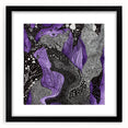 Abstract strokes frame with a matte black finish, showcasing an artistic design that enhances modern decor, ideal for contemporary art enthusiasts.