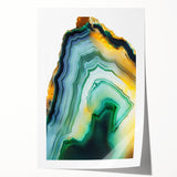 Abstract strokes canvas print in vibrant blues and golds, showcasing a modern artistic design. Perfect for adding a contemporary touch to any room's decor.