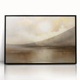 Framed abstract landscape wall art featuring a black acrylic front with vibrant colors, ideal for modern home decor and artistic interior design. The piece showcases an intriguing blend of shapes and hues, perfect for adding a contemporary touch to living spaces.