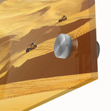 Vibrant close-up of a desert landscape acrylic artwork, showcasing warm sandy tones and intricate details that capture the essence of arid beauty and tranquility. Ideal for modern home decor or art enthusiasts.