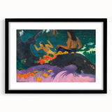 Modern Wall Art – Exotic Seaside Scene in Bold Contemporary Colors