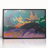 Modern Wall Art – Exotic Seaside Scene in Bold Contemporary Colors