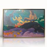 Modern Wall Art – Exotic Seaside Scene in Bold Contemporary Colors