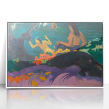 Modern Wall Art – Exotic Seaside Scene in Bold Contemporary Colors