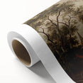 Town with River Realism Art Print - Serene Dutch Landscape Scene