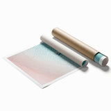 Extra large rolled canvas featuring a floral art design in pastel shades.