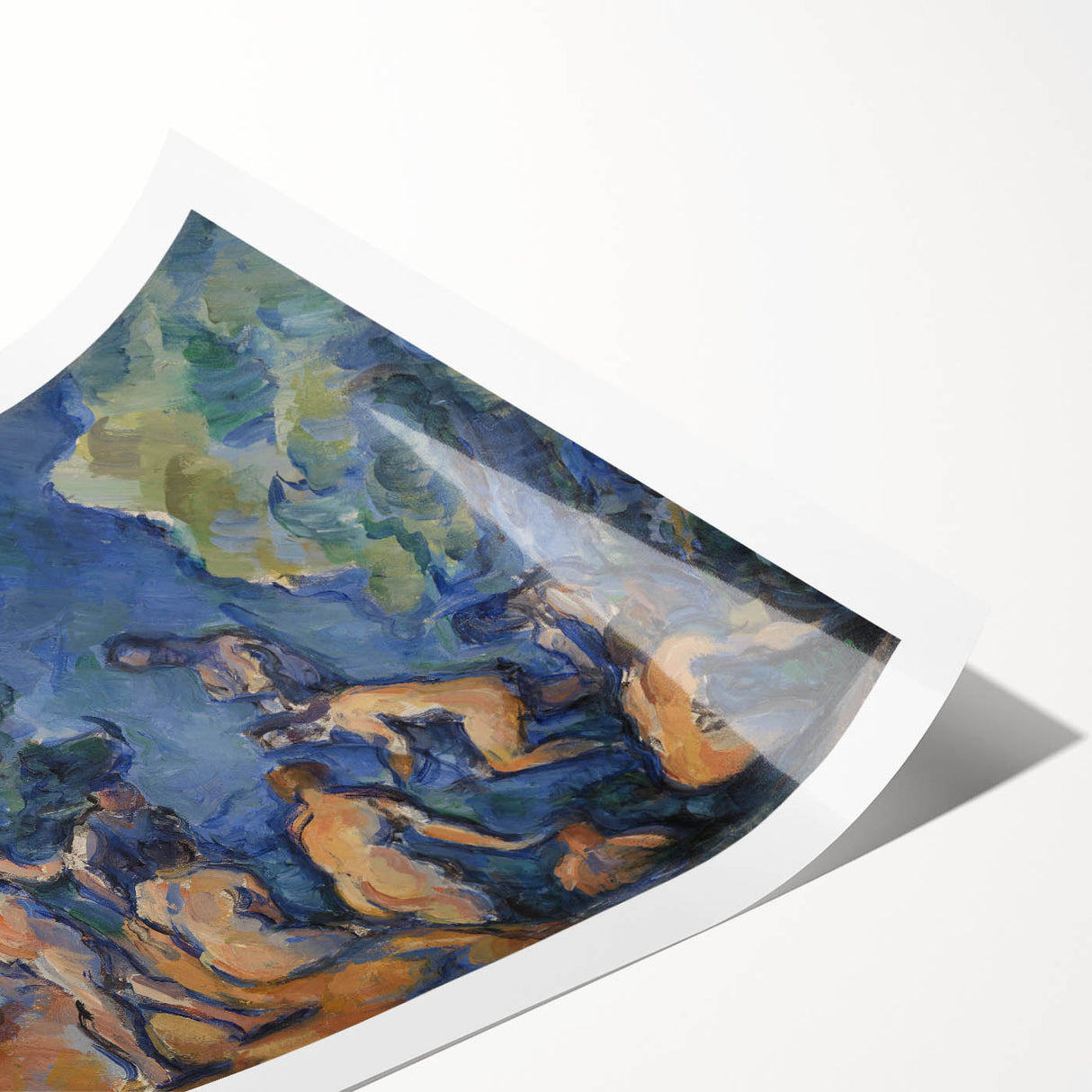 Modern Wall Art – Cézanne’s Bathers in Blue and Green