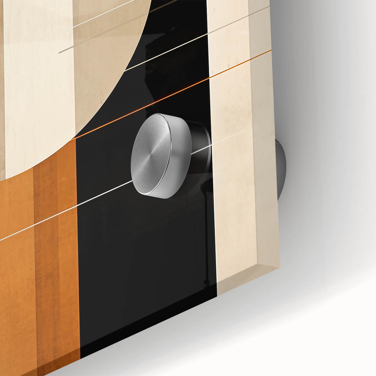 Modern Dining Room Wall Art – Abstract Geometric Canvas Print
