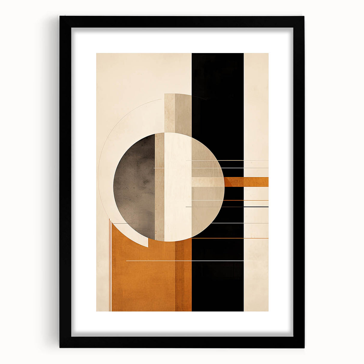 Modern Dining Room Wall Art – Abstract Geometric Canvas Print