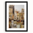 Abstract architecture wall art framed with a mat, showcasing geometric patterns in black and white, perfect for modern interior decor and artistic expression.