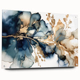 Abstract floral wall art displayed in a side view, showcasing vibrant colors and intricate designs, mounted with decorative pins on a clean background. Ideal for modern home decor enthusiasts seeking a unique touch.