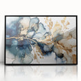 Framed abstract floral wall art in black acrylic, showcasing vibrant colors and intricate designs, perfect for modern home decor. Ideal for enhancing interior aesthetics.