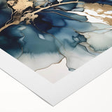 Abstract floral wall art on rolled canvas, showcasing vibrant colors like pink, green, and blue, ideal for modern home decor. Perfect for adding a touch of elegance to any space.