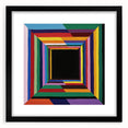 Abstract geometric frame design in matte black, showcasing sharp angles and clean lines, ideal for modern decor, enhancing any space with its sleek aesthetic.
