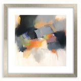 Large Abstract Wall Art – Urban Spectrum in Gray, Orange & Olive