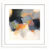 Large Abstract Wall Art – Urban Spectrum in Gray, Orange & Olive