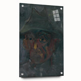 Head of a Man in a Hat - Dark Expressionist Wall Art