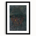 Head of a Man in a Hat - Dark Expressionist Wall Art