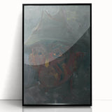 Head of a Man in a Hat - Dark Expressionist Wall Art