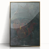 Head of a Man in a Hat - Dark Expressionist Wall Art