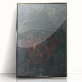 Head of a Man in a Hat - Dark Expressionist Wall Art