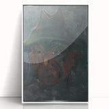Head of a Man in a Hat - Dark Expressionist Wall Art