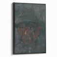 Head of a Man in a Hat - Dark Expressionist Wall Art