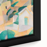 Modern Wall Art – Abstract Geometric Landscape with Soft Pastel Tones