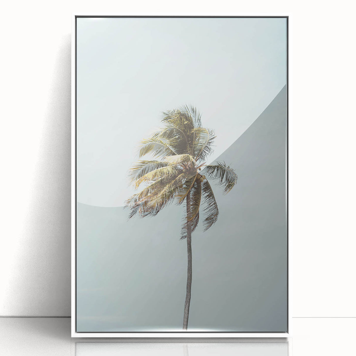 Art deco poster of a summer scene in pastel colors on acrylic, ideal for nursery wall art.