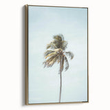 Framed canvas featuring a vintage landscape painting with muted earth tones, ideal for bedroom wall art.