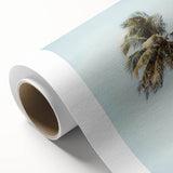 Art deco poster featuring a summer scene on rolled canvas, suitable for nursery wall art or dining room decor.