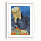 Textured abstract art print depicting swirl patterns in vibrant blue and yellow tones on a white framed canvas.