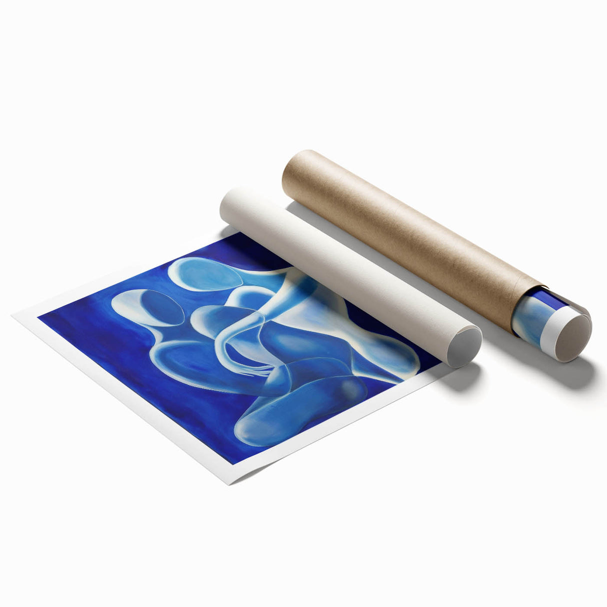 Acrylic Bedroom Wall Art – Abstract Blue Family Framed Canvas