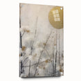 Abstract floral wall art displayed in acrylic glass, showcasing vibrant colors and intricate details, elegantly held with pins for a modern aesthetic.