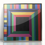 Framed abstract geometric wall art in silver tones showcasing sharp angles and modern design, perfect for contemporary home decor. Ideal for adding elegance and personality to any space.