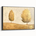 Framed abstract landscape wall art in black, showcasing a modern design with rich textures, ideal for enhancing contemporary home or office decor.