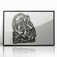 Expressionist Art: Black Ink Portrait of a Man - Bold Abstract Style