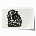 Expressionist Art: Black Ink Portrait of a Man - Bold Abstract Style