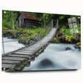Landscape bridge design showcased in a side view, crafted from high-quality acrylic glass, featuring sleek pins for a modern aesthetic. Ideal for contemporary decor.