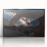 Framed acrylic artwork depicting a stunning landscape of canyons in vibrant colors, showcasing intricate details and modern design, ideal for enhancing interior decor.
