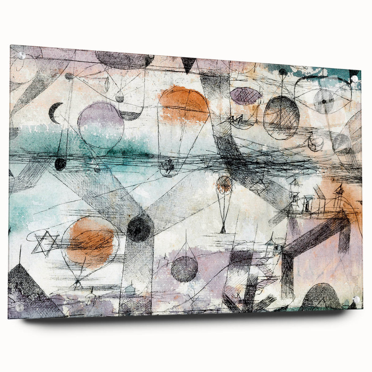 Modern Wall Art – Abstract Airy Landscape with Soft Pastel Accents