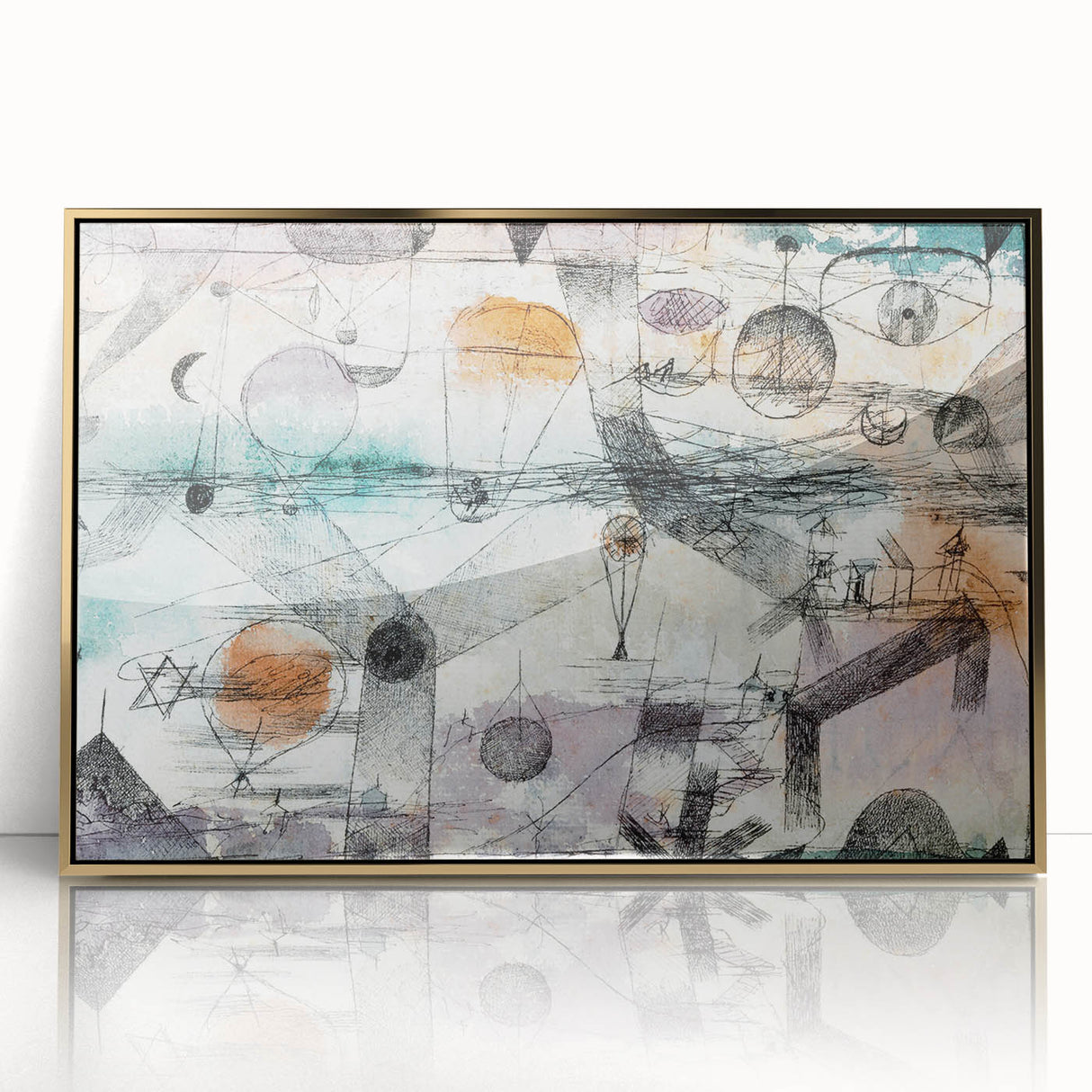 Modern Wall Art – Abstract Airy Landscape with Soft Pastel Accents