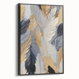 Black and white wall art featuring a vintage landscape painting on a framed canvas, suitable for bedroom decor.