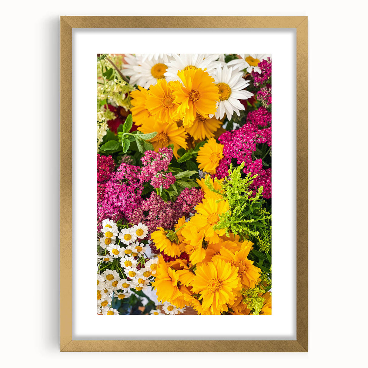 Extra large abstract art print with textured design in pastel shades, framed in gold, ideal for living room decor.